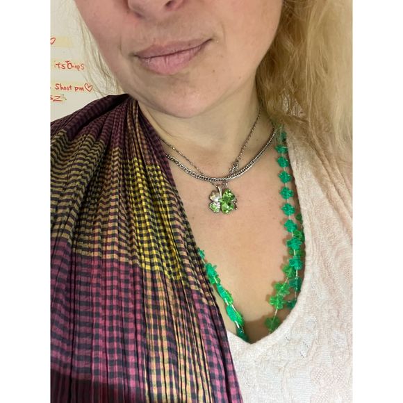 COPY - ❤️🧣BEAUTIFUL DESIGNER SCARF🧣❤️INFINITY LONG EUC GIFT Purple Plaid Print - Picture 9 of 9